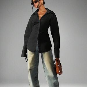 Elegant Black Button Down Shirt for Women
